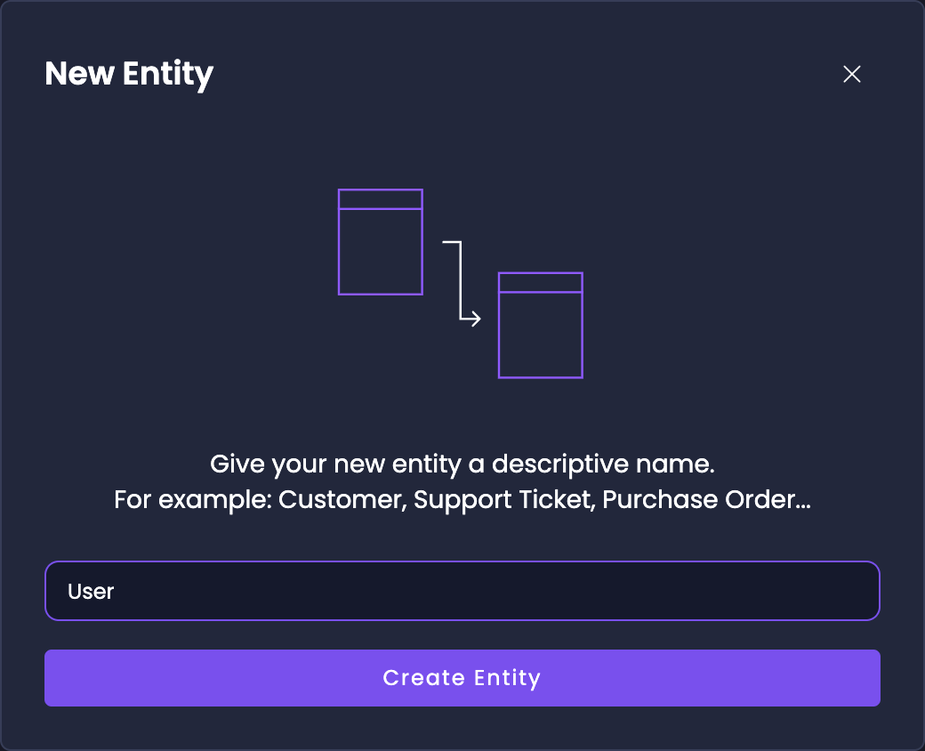 Add a new User entity to your Amplication service