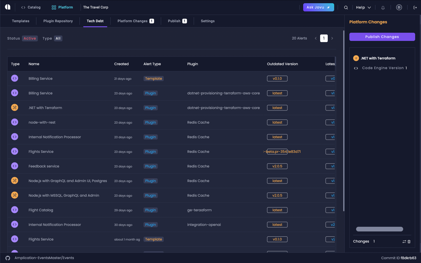 Technical Debt Management Tab